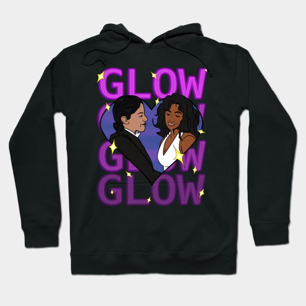 Arthie and Yolanda - Glow Hoodie by Daburninator22